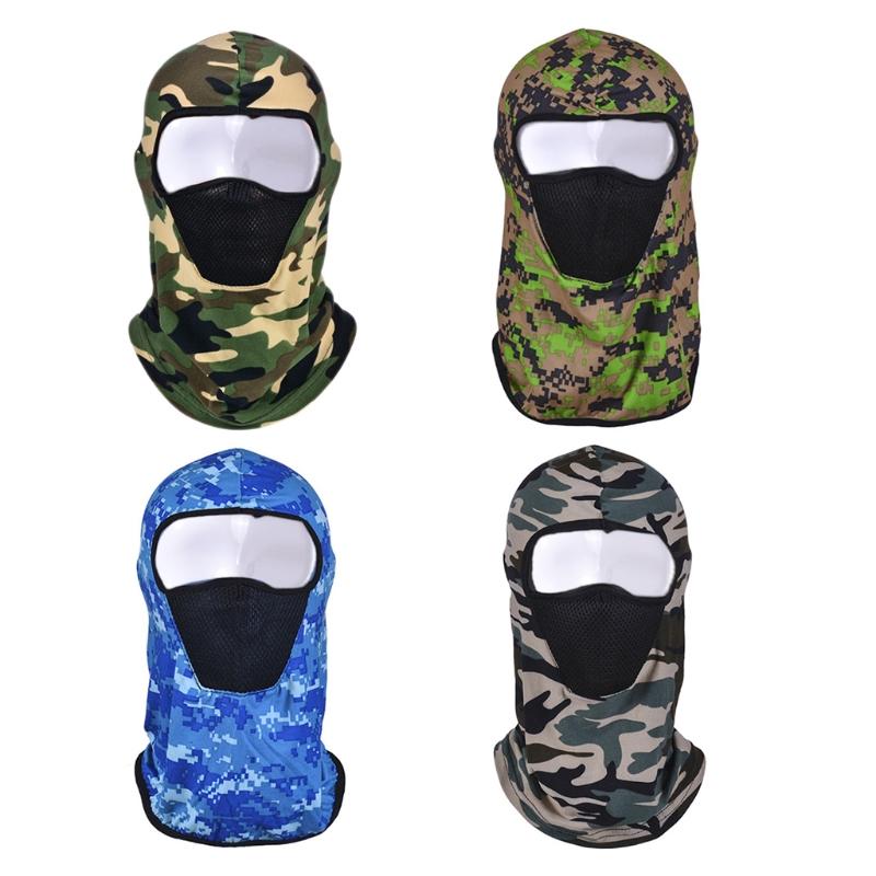 Lightweight Cycling Mask Camo Quick-drying Balaclava Sunscreen Sport Headgear for Cold Weather Chilly Outdoor Activities