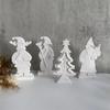 Christmas Elk Ornament Silicone Mold Diy Christmas Tree Snowman Santa Claus Plaster Resin Crafts Making Tools For Home Decor
