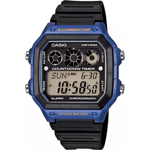 

Casio AE-1300WH-2AV Men s Standard Digital Watch, Metallic Blue, Overseas Model
