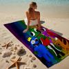 proof beach towel with a Rainbow Friends2 pattern - soft,absorbent,quick-drying,machine washable - perfect for swimming,camping,bathing