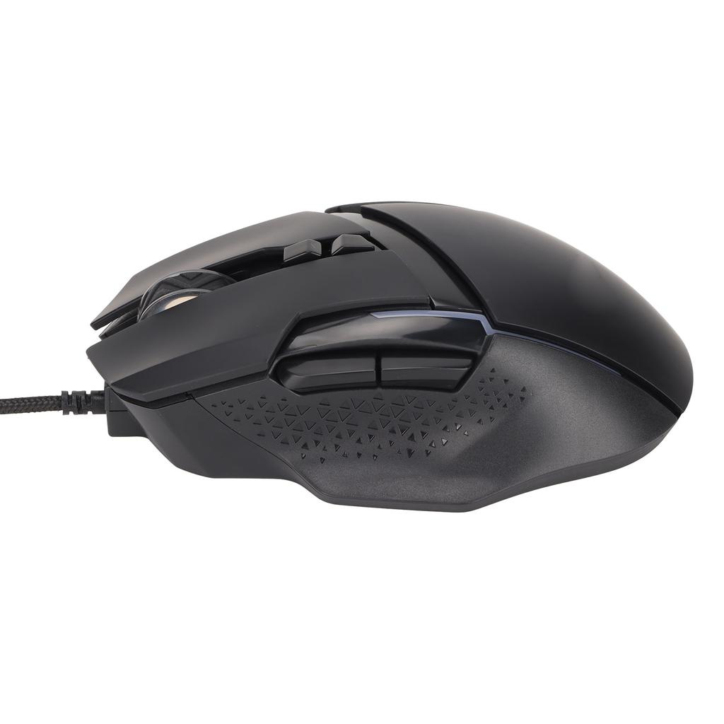 Gaming-Maus RGB 6 einstellbare DPI Einfache Steuerung Plug and Play 7 programmierbare Tasten Kabelgebundene Maus für Gaming Studium Arbeiten