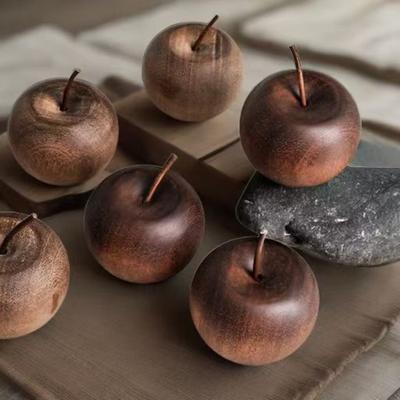 Wooden Aromatherapy Diffuser Wood Christmas Fruit Shape Ornament Decorative Essential Oil Diffuser Gift