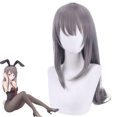 Anime 80CM Long Wig Cosplay Sakurajima Mai Costume Does Not Dream of Bunny Girl Senpai Women Heat Resistant Synthetic Hair Wigs