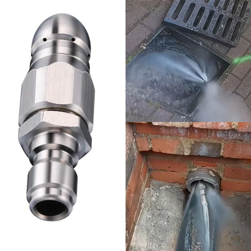 Drain Jetter Hose Pressure Washer Nozzle Sewer Jetter Nozzle 200g Weight