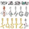 Copper Love Mom Letter Bead A-Z Alphabet Charms Fit Original Bracelet Jewelry Making Diy Gift Women
