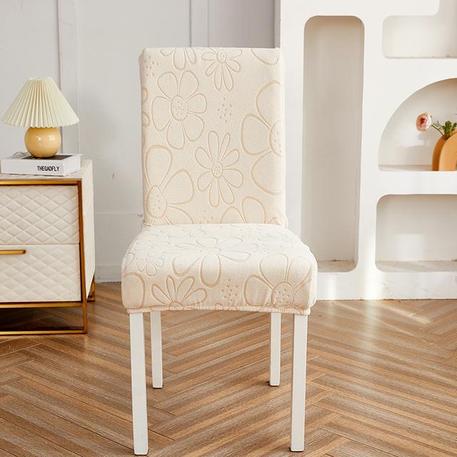 Thick Jacquard Chair Cover Spandex Stretch Slipcovers Chair Seat Covers For Kitchen Dining Room Wedding Banquet Home 1pc