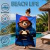 Paddington Adventures Beach Towel, Super Soft Microfiber, Perfect Gift for Her/Him, Birthday, for Pool, Beach, Travel, Decor Beach Party