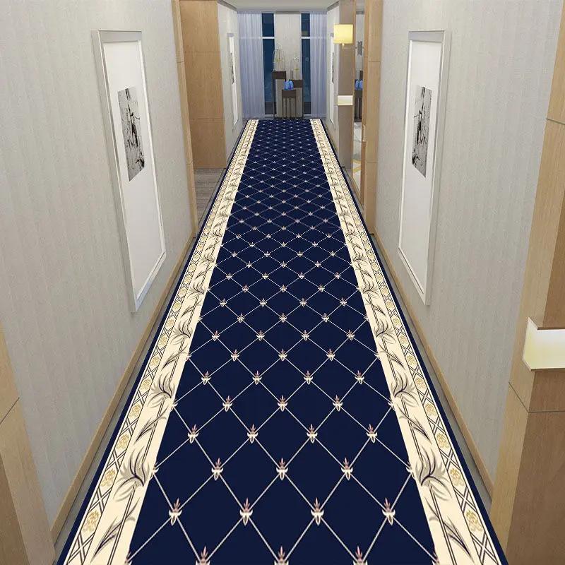 Classical Corridor Carpets Hallway Decor Chinese Style Long Runner for Aisle Passageway Decoration Home Red Carpet Washable Mats