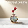 DIY Künstlerische Vase Schreibtisch Diamantkunst-Kits Doppelseitiger Bohrer Diamantmalerei Schreibtisch-Dekorationen Set Heimdekoration
