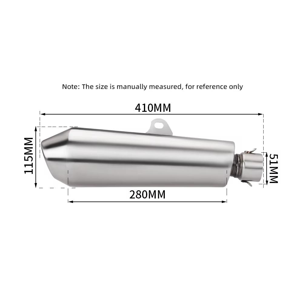 Slip On Motorcycle Exhaust Pipe Exhaust Muffler Stainless Steel High Quality for ZX4R Cb1000r Xmax Aerox SV650 Universal 51MM