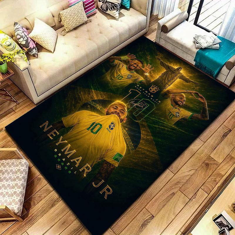 Neymar Jr Carpet Rug for Living Room Bedroom Home Sofa Decoration,Kids play Non-slip Floor Mat
