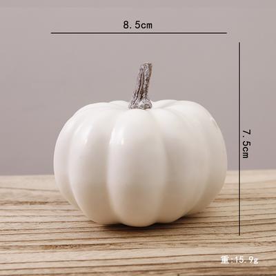 Foam Pumpkin Decor, Small Artificial Pumpkin Ornament, 8.5 Cm Diameter for Home Shelf Centerpiece