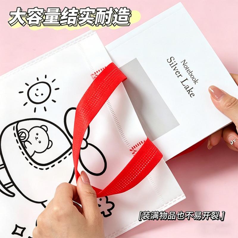 Diy Blank Non Woven Tote Bag For Kids Graffiti Hand Coloring Art Craft