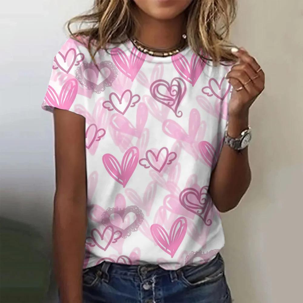 Women's Cute Short-sleeved Fashion Printed Top Is Comfortable T-Shirts Women’s