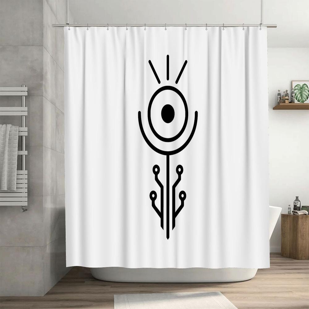 Unframed Boho Desert Sunset Wall Art Shower Curtain Southwestern Tribal Desert Landscape Nature Backdrop Bathroom Decor