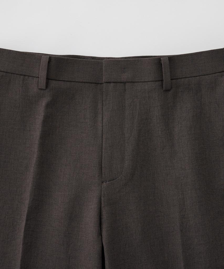STCO Texture Polyester Soft Slacks_Brown (Straight Fit)_Spaxb08Csh