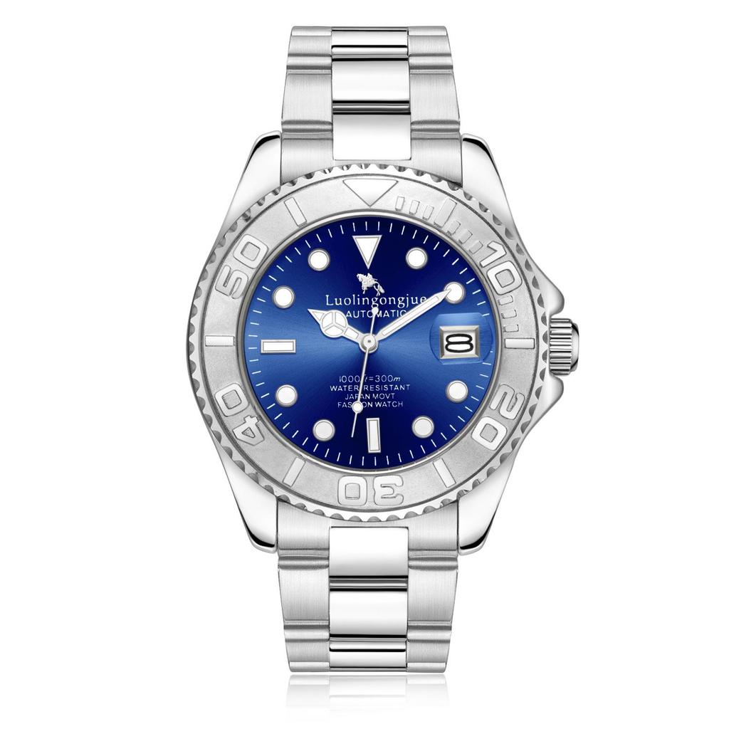 New Blue Yacht Men's Fully Automatic Mechanical Watch - Trendy Business Style with High Commission