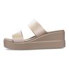 Crocs Brooklyn Thick Sole Casual Slippers Women Slippers Champagne 207640-99P