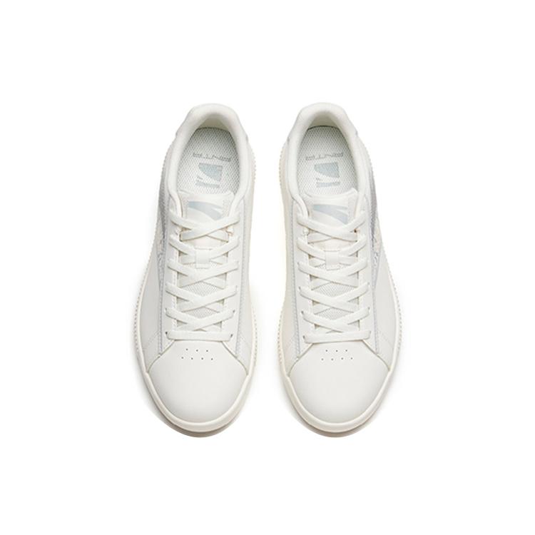 Anta Casual Abrasion Resistant Low top Skateboard Shoes Women's White Green 122228060-3