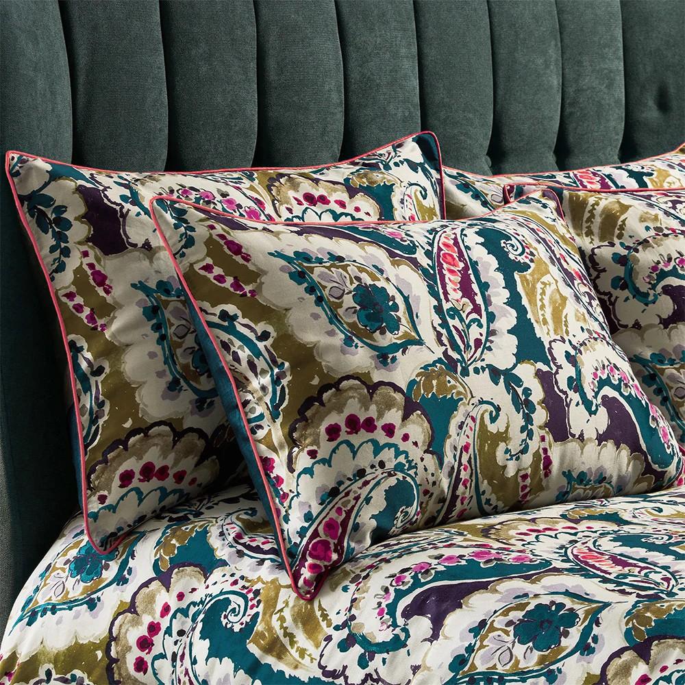 EW av Edinburgh Weavers Aretha Sateen Paisley Housewife Putetrekk (Pakke med 2)