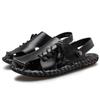 Neue Sommer Handgemachte Sandalen Herrenschuhe Outdoor Freizeit Strand Waten Wasser und Bachverfolgung Doppelzweck Übergröße Herrenschuhe