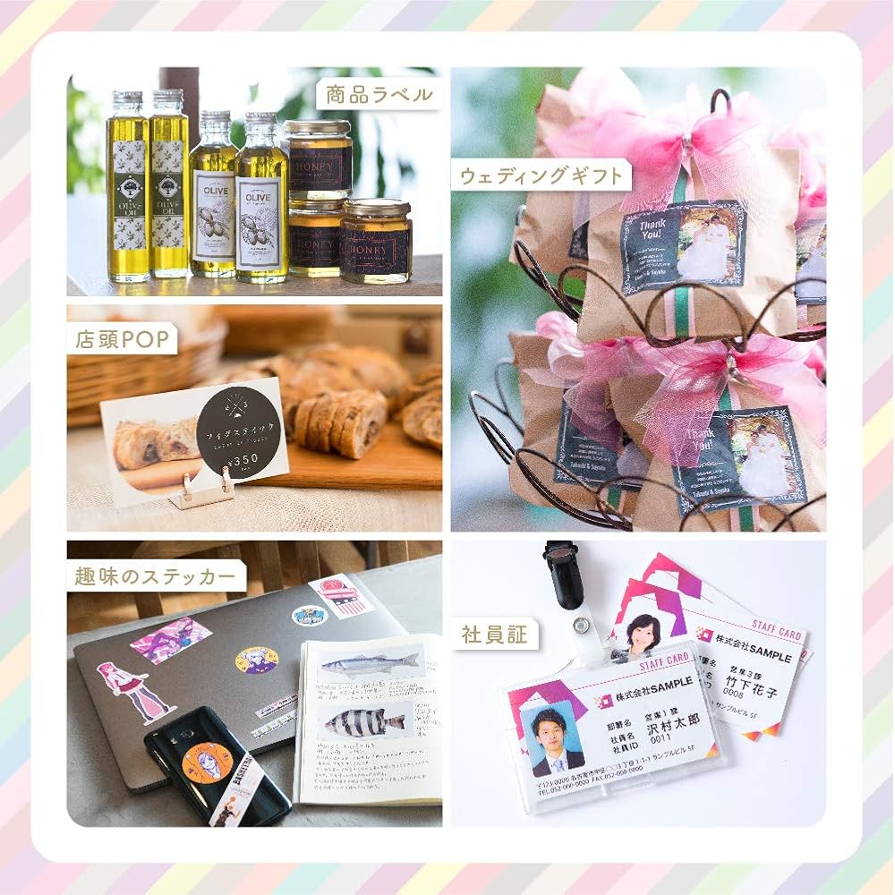 Brother Industries VC-500W Thermal Color Label Printer (Full-Color Printing, Custom Labels, PC and Smartphone Connectivity, Auto Half-Cut Function, US