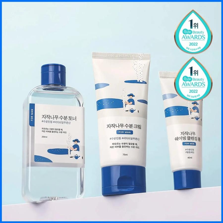 

ROUND LAB For Men Birch Juice Toner/Cream 2P Set (+Shaving Foam 40mL) +Shaving Foam 40mL