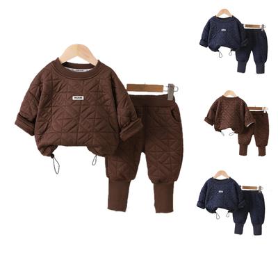 Kinder Freizeit Langarm Set, Bequeme Alltagsoutfits