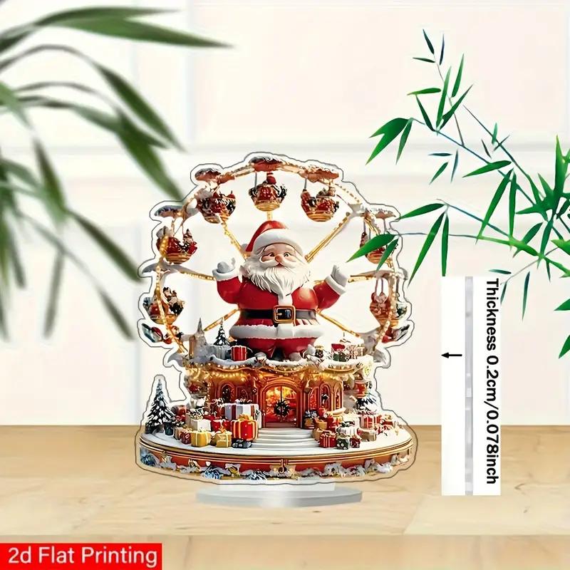 1pcs Bohemian Style Santa Claus Desktop Decoration, 5.9x5.1 Inches, Holiday Home Decora, Perfect Holiday Gift