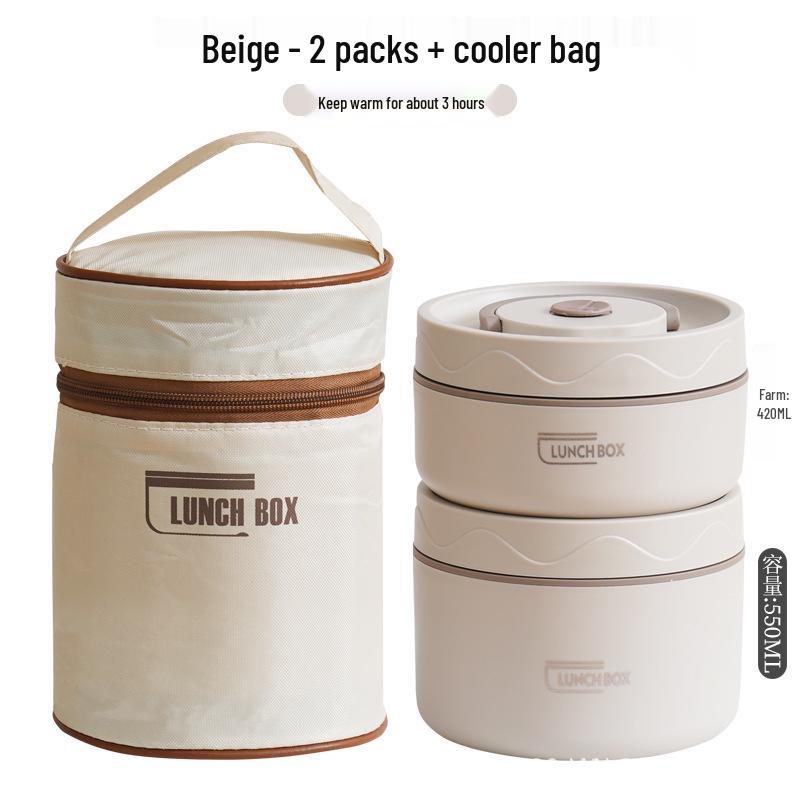 Nepropustný vícevrstvý izolovaný obědový box z nerezové oceli 304 pro kancelář a školu, vhodný do mikrovlnné trouby a přenosný