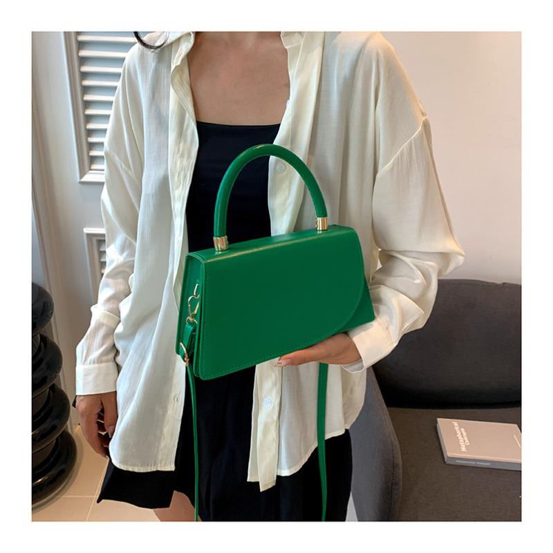 Elegant Solid Color Small Square Bag Trendy Minimalist Faux Leather Shoulder Handbag Fashion Crossbody Purse CLE