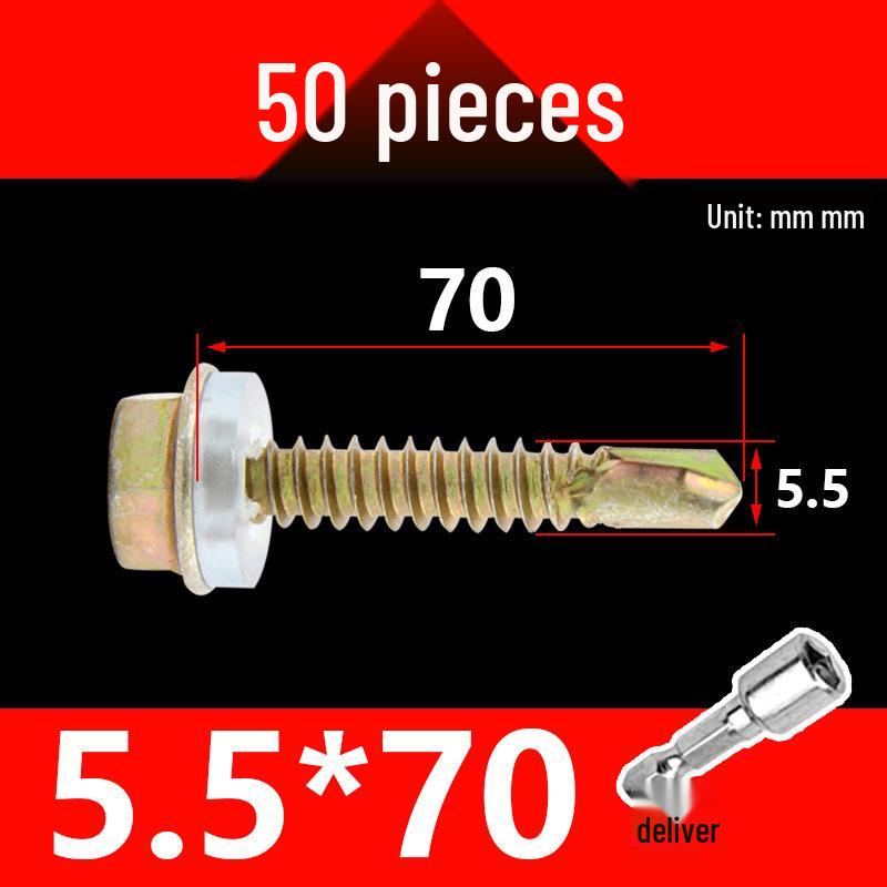 KI9S Stainless Steel Self-Drilling Hex Screw for Tile & Iron, M4