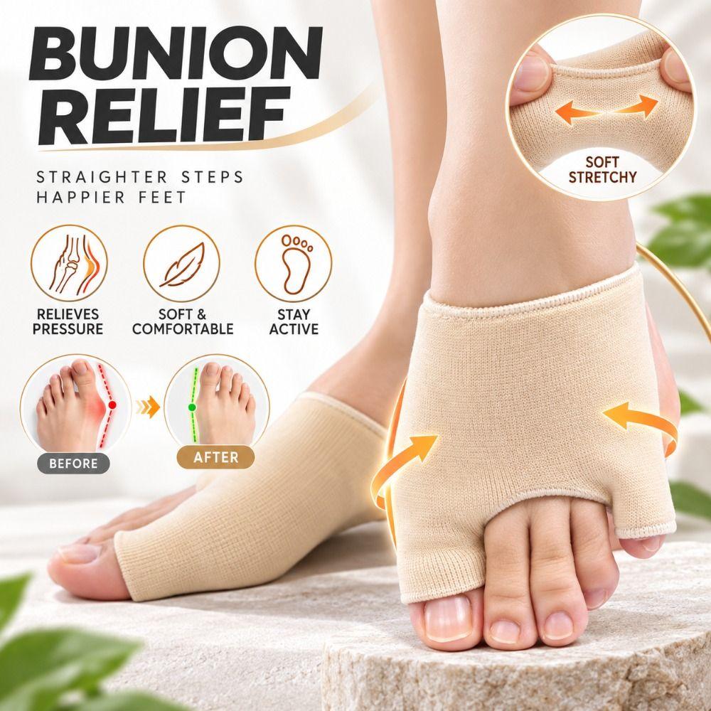 Thin Lightweight Hallux Valgus Corrector Leather Material Big Toe Corrector Day Wear