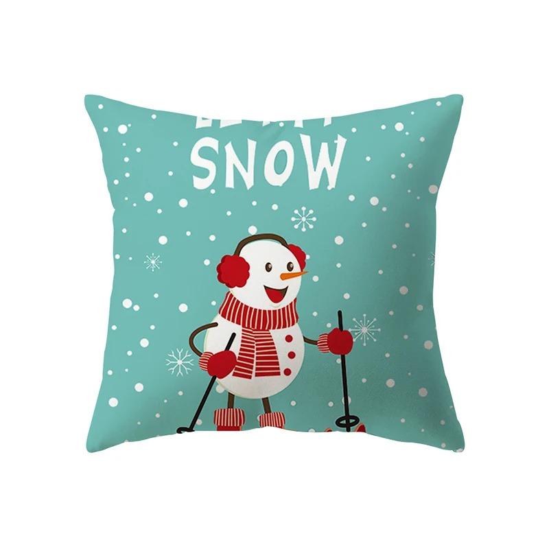Christmas Themed Pillowcases Car Accessories Office Santa Claus Living Room Sofa Home Pillowcases