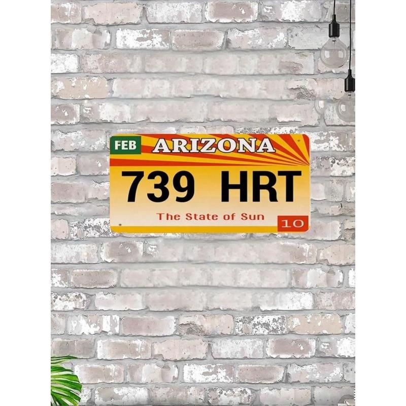 Arizona USA State License Plate 15x30cm, Vintage Workshop Garage Wall Decor Gift