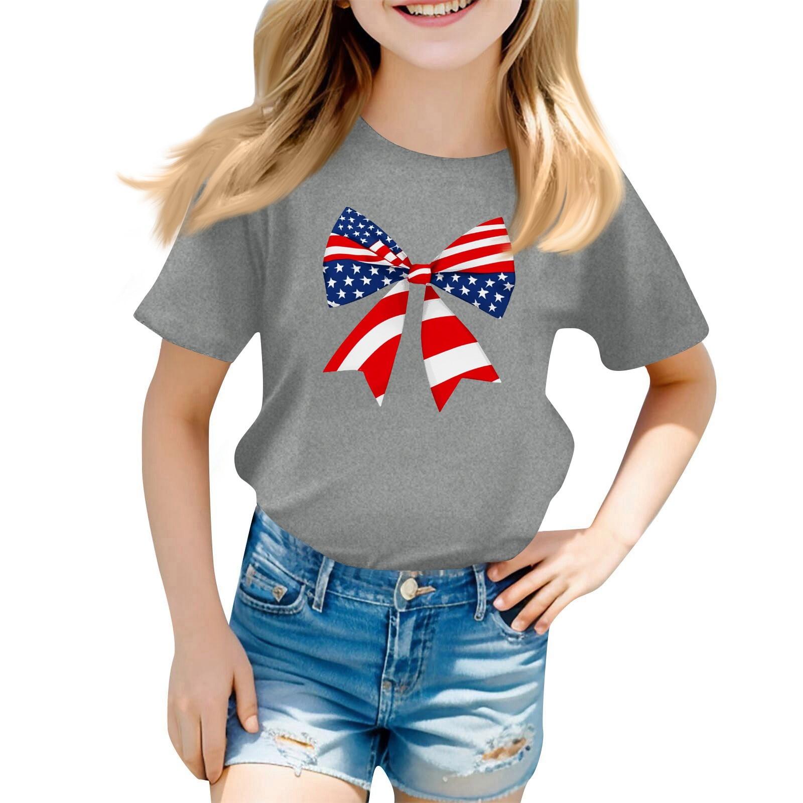 

Детский набивной короткий рукав круглый вырез повседневный удобный свободный легкий топ 110