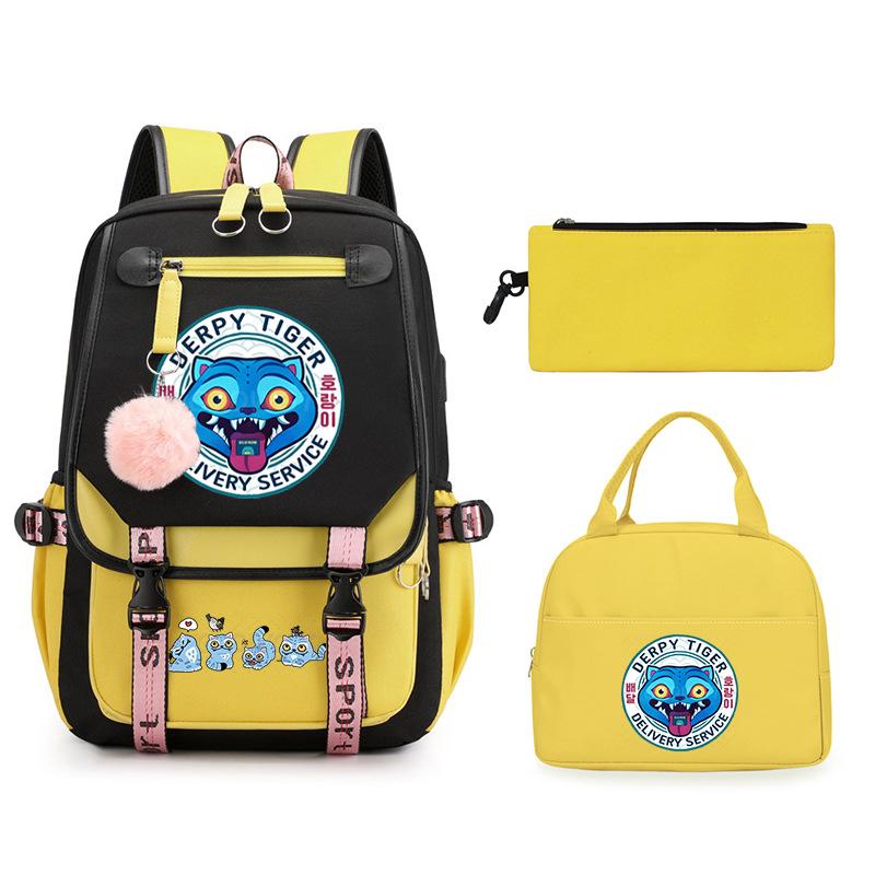 Animation Cartoon Peripheral Printing Children'S Backpack Male And Female Versatile Large-Capacity Student Schoolbag