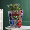Fun Ornaments Abstract Human Face Flower Pot Fauvism Flower Arrangement Home Planting Flower Pot Ornaments