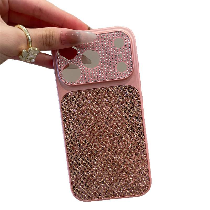 Diamond-Studded Sequin Case for iPhone 17 Pro/16 Pro with Inlaid Lens Design for 15 Pro/14 Pro