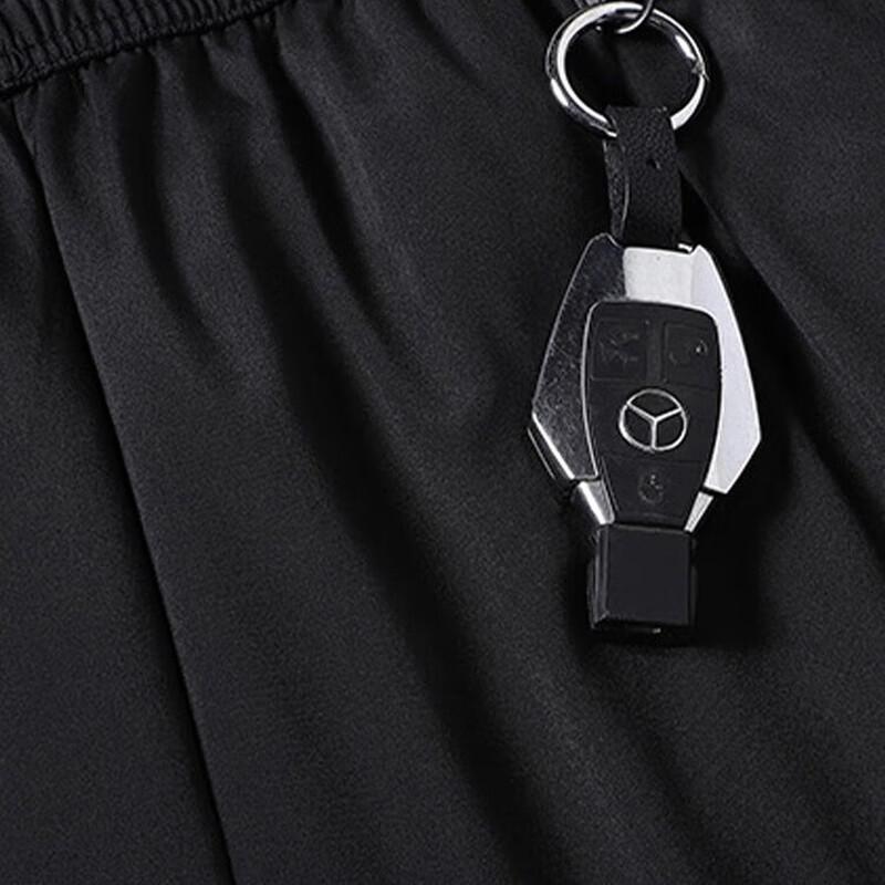 ROMON Men's Autumn/Winter Plush Lined Loose Straight-Leg Casual Pants