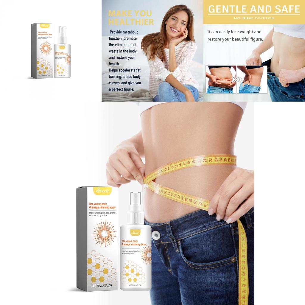 Ximonth Bee Venom Lymphatic Slimming Spray For Reducing Swelling And Firming Skin