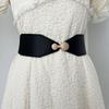Fashionable Women's Plus Size Waist Belt Trendy Faux Leather With Alloy Buckle