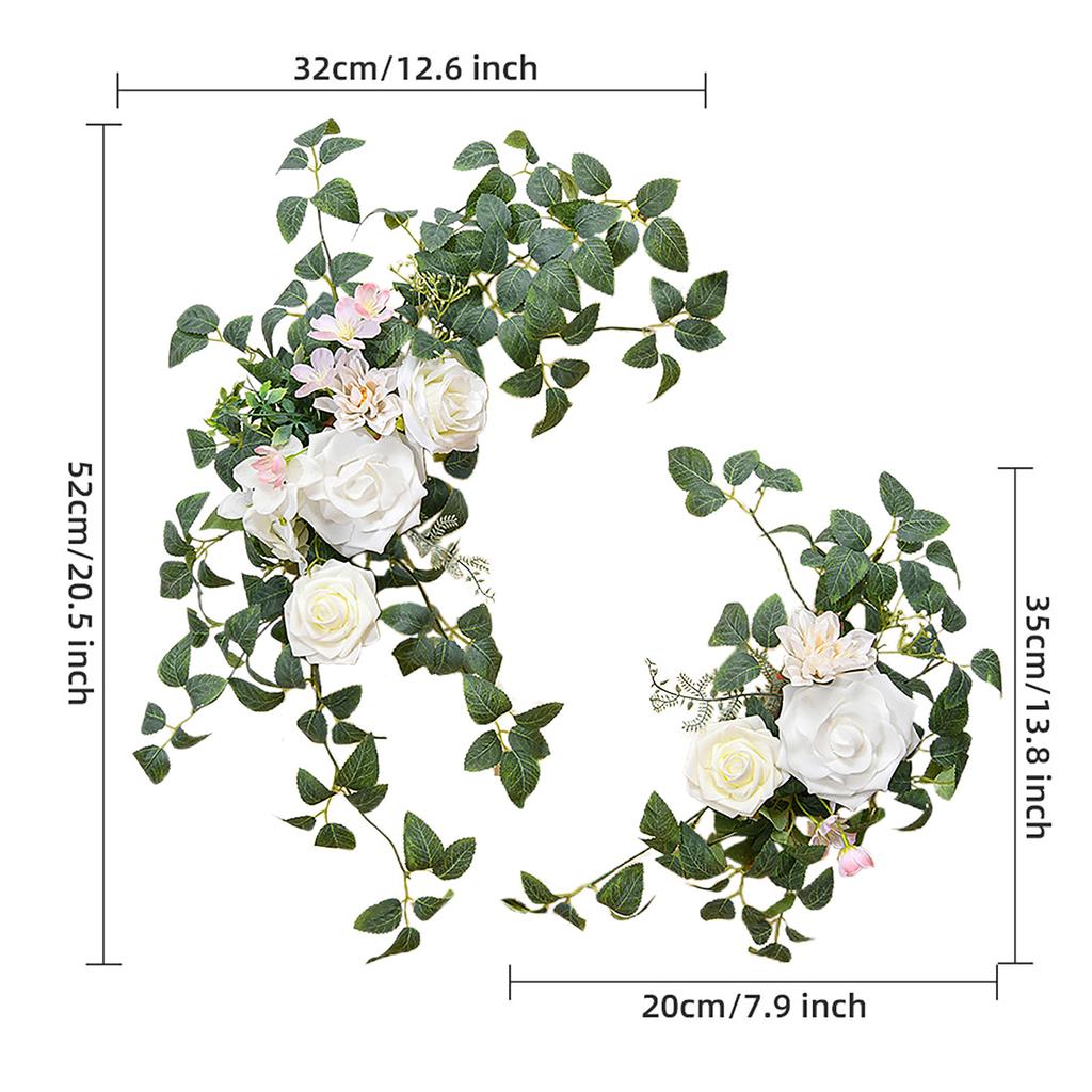 Wedding Decoration Set Artificial Rose Peony Archway Door Sign Ceremony Party Decor
