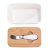 500ml Ceramic Butter Dish with Lid Sealed Freshness Keeping Easy Cleanup Butter Box Container