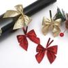 Christmas Tree Hanging Pendant 10pcs Bow Ornaments for Xmas Home Room Navidad New Year Party Decoration Decor