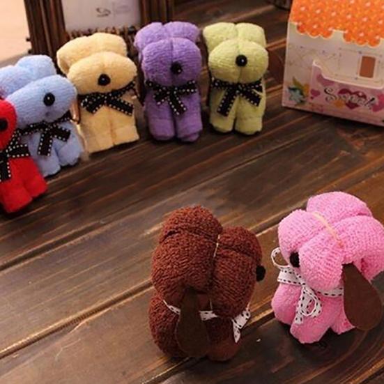 Washing Towel Skin-friendly Gift Wear-resistant Dog Cake Shape Washcloth for Wedding Present
