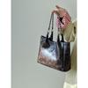 IELGY Autumn Winter Retro Commuter Large Capacity Chain Tote Bag