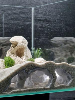 Natural Tunnel Pleco Cave Fish Hideout Stones House for Shrimp Cichlid Hiding Breeding Small Fish