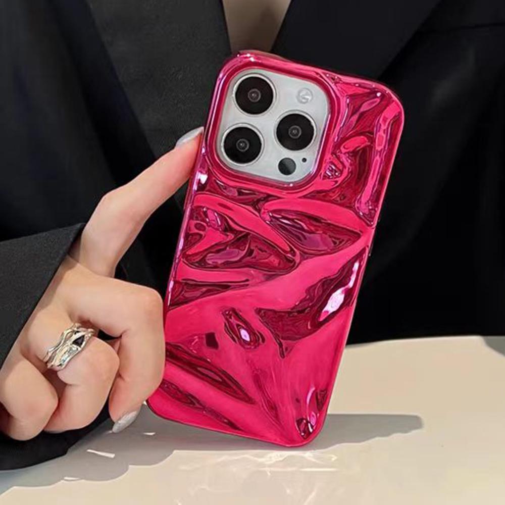3D Plating Water Ripple Pattern Case For For Iphone 17 Air 16 15 14 13 12 Pro Max Plus 11 Soft Shockproof Protective Cover