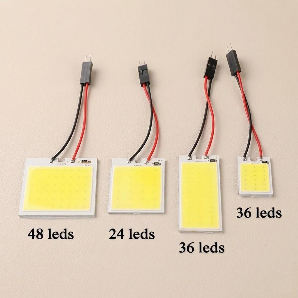 2 Pcs 10 Pcs 18 24 48 White Reading Lamp LED T10 Bulb LED Car Parking Interior Panel Light Festoon Lamp